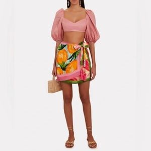 Farm Rio Fruit Scarves Mini Skirt